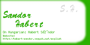 sandor habert business card